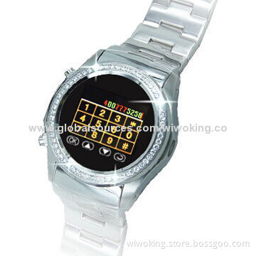 Diamond Metal Watch Phone, Smartphone Design, 70 Hours Standby Time